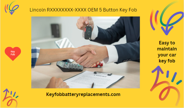 Lincoln RXXXXXXXX-XXXX OEM 5 Button Key Fob